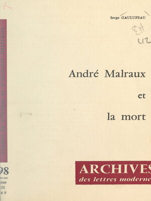 cover image of André Malraux et la mort